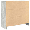 skænk med skuffe 80x34x76 cm konstrueret træ betongrå