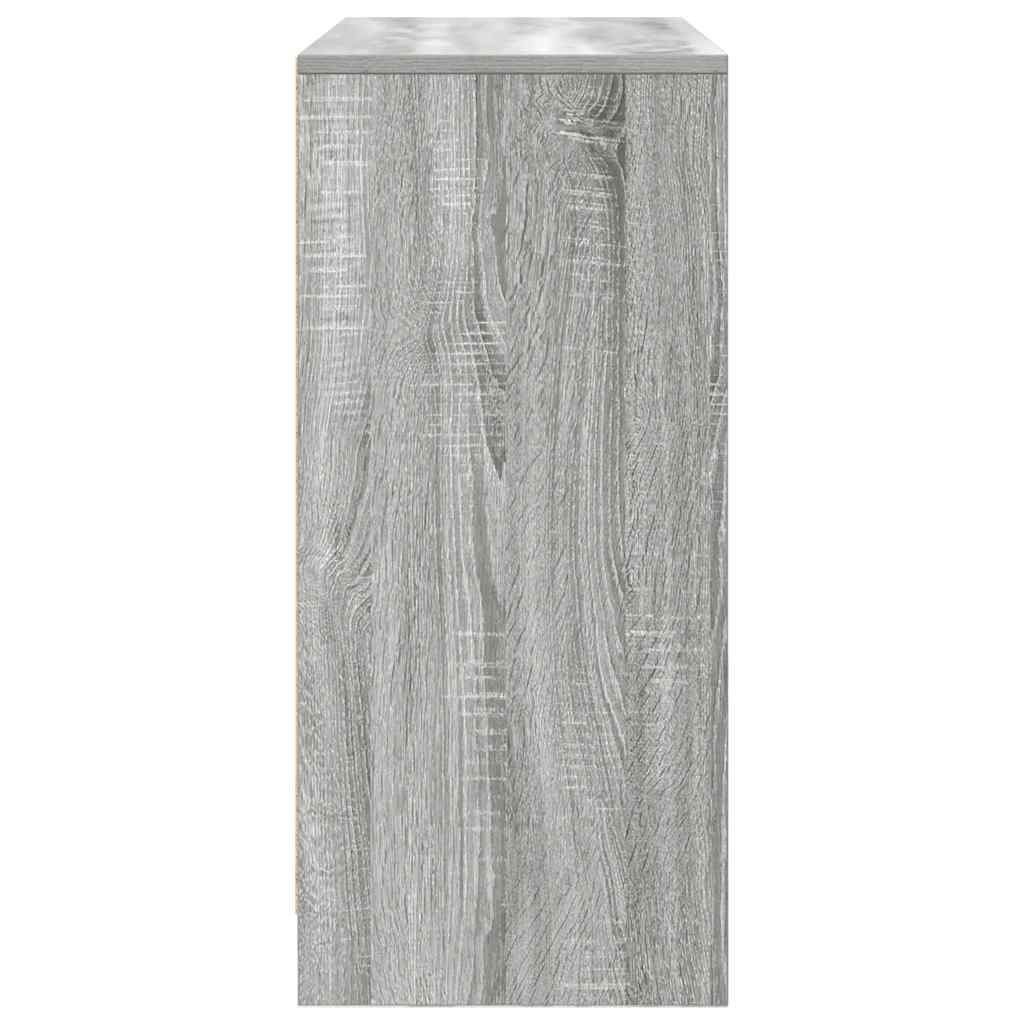 skænk med skuffe 80x34x76 cm konstrueret træ grå sonoma-eg