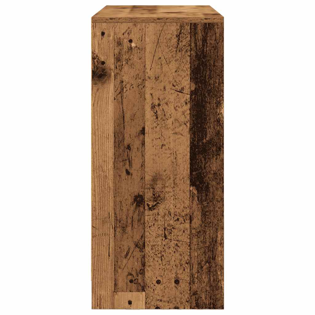 skænk med skuffe 80x34x76 cm konstrueret træ antikt træ