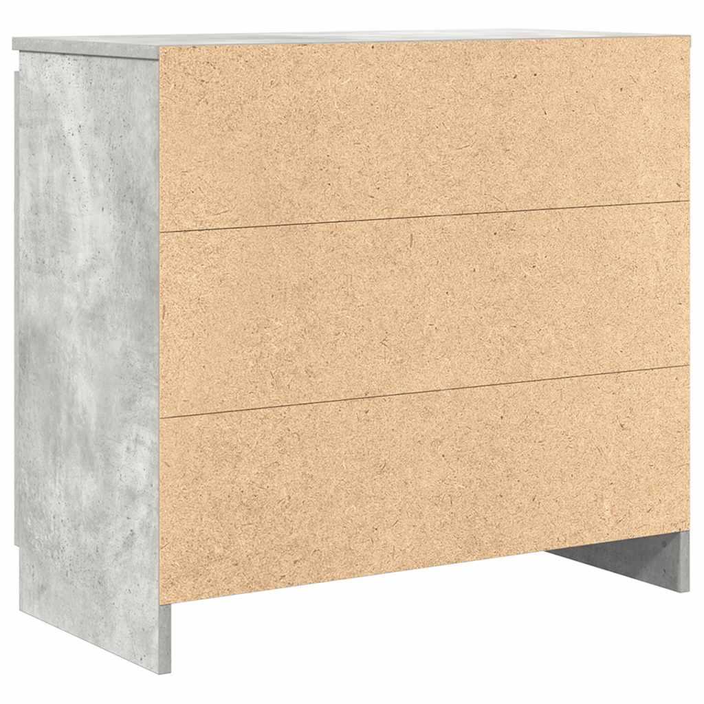 skænk med skuffe 71x35x65 cm konstrueret træ betongrå