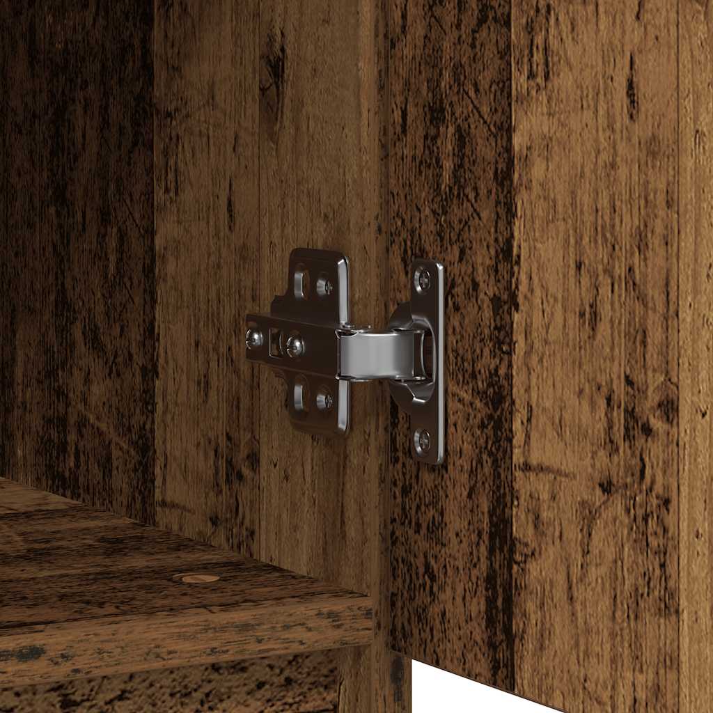 skænk med skuffer 71x35x84 cm konstrueret træ antikt træ