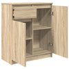 skænk med skuffe 71x35x84 cm konstrueret træ sonoma-eg