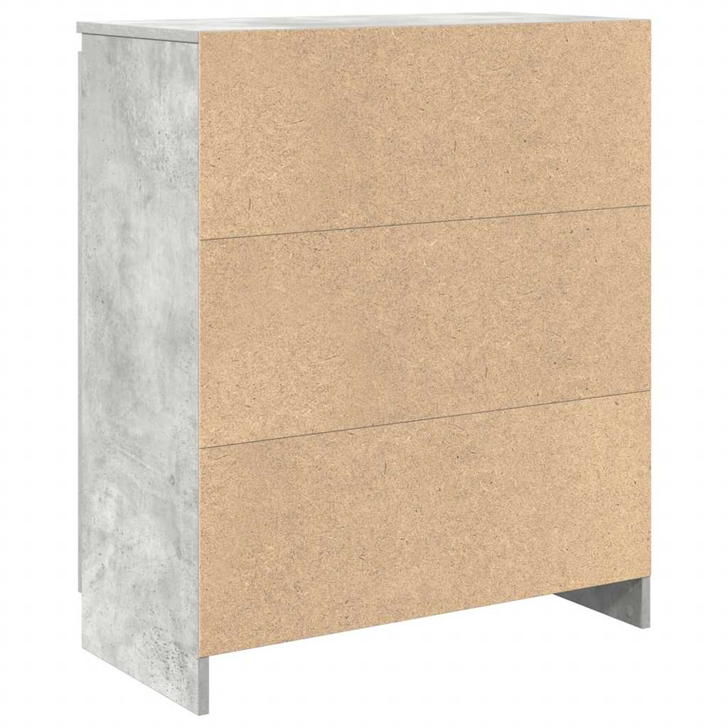 skænk med skuffe 71x35x84 cm konstrueret træ betongrå