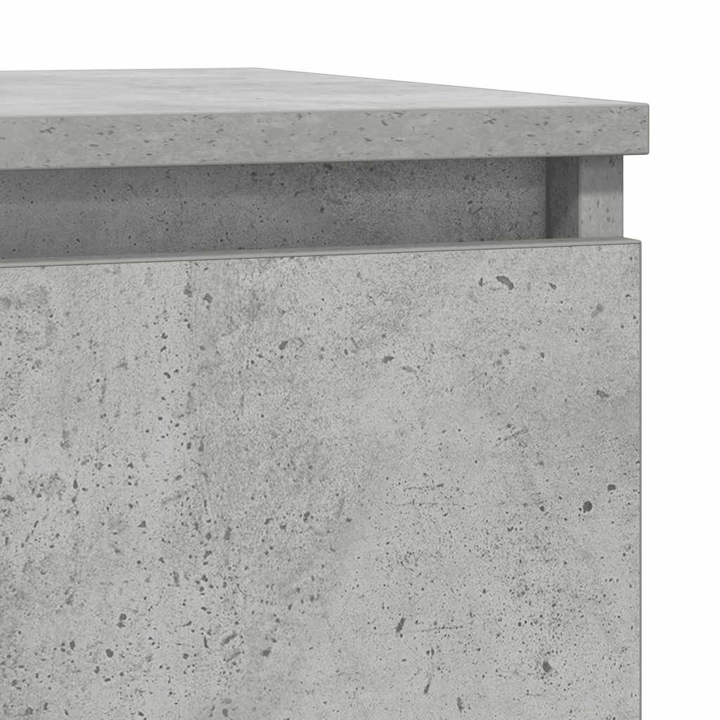 skænk med skuffe 71x35x84 cm konstrueret træ betongrå