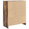 skænk med skuffe 71x35x84 cm konstrueret træ røget egetræ