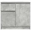 skænk med skuffe 71x35x65 cm konstrueret træ betongrå