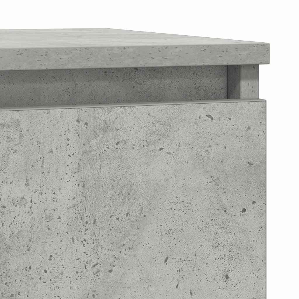 skænk med skuffe 71x35x65 cm konstrueret træ betongrå