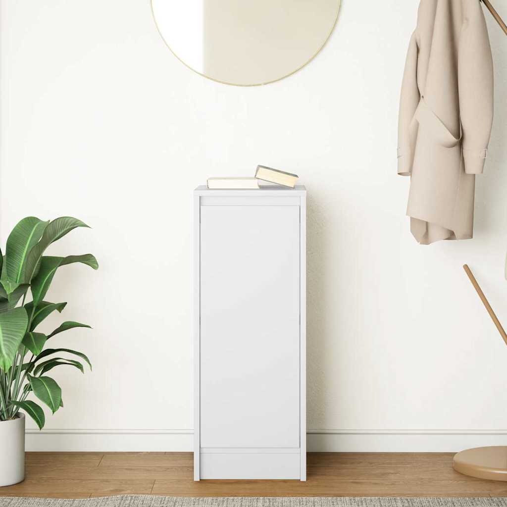 skænk 29,5x34x76 cm konstrueret træ hvid