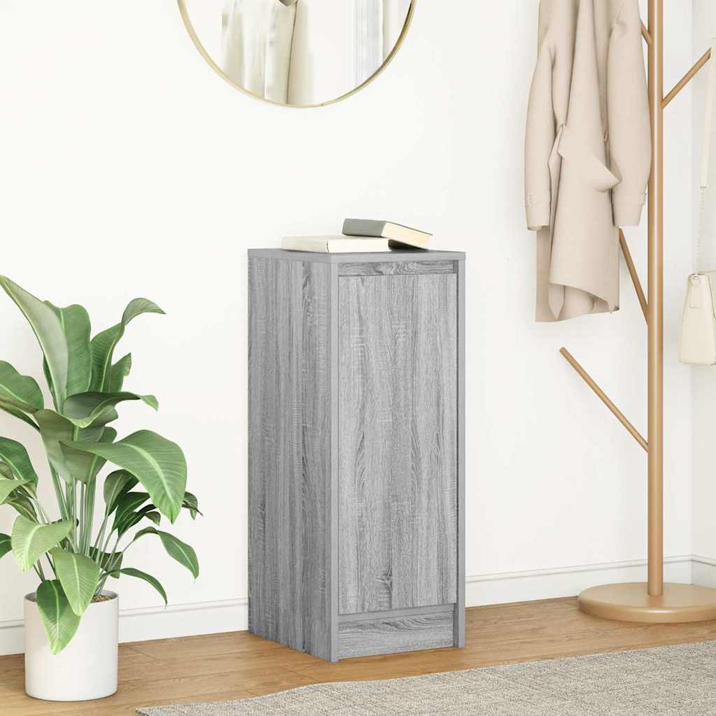 skænk 29,5x34x76 cm konstrueret træ grå sonoma-eg