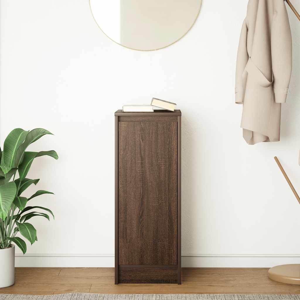 skænk 29,5x34x76 cm konstrueret træ brun egetræsfarve