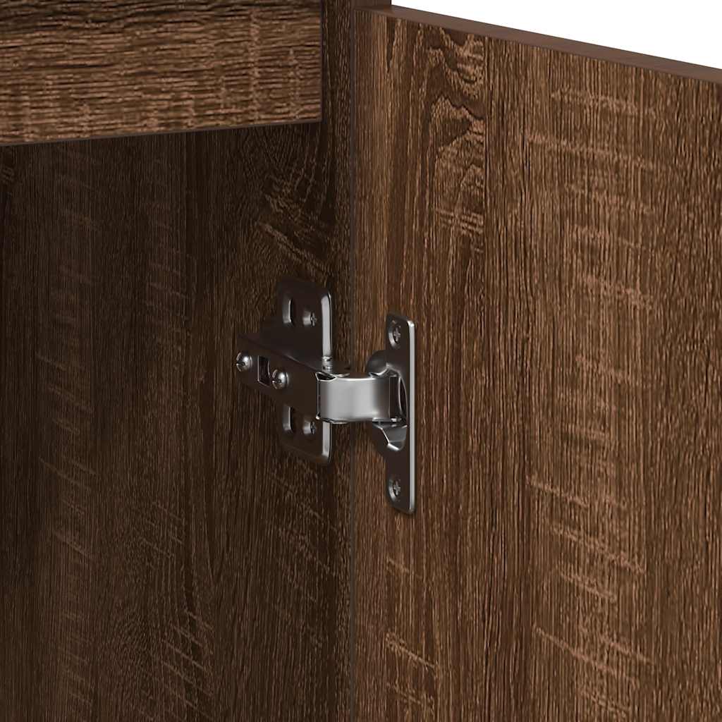 skænk 57x34x76 cm konstrueret træ brun egetræsfarve