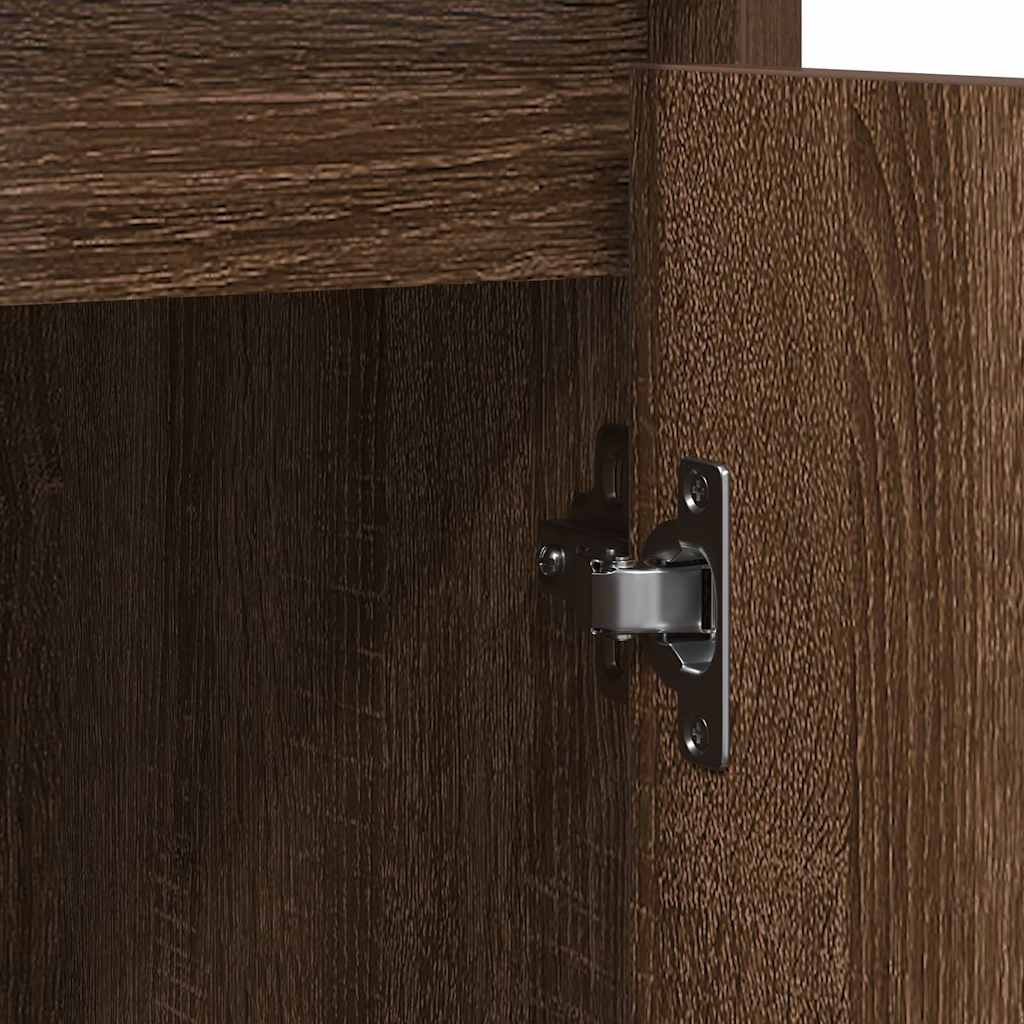 skænk 85x34x76 cm konstrueret træ brun egetræsfarve