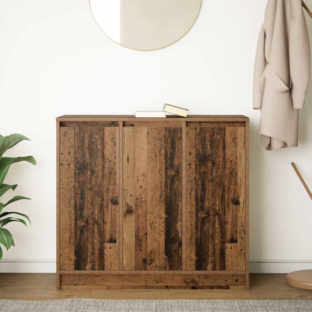 skænk 85x34x76 cm konstrueret træ antikt træ