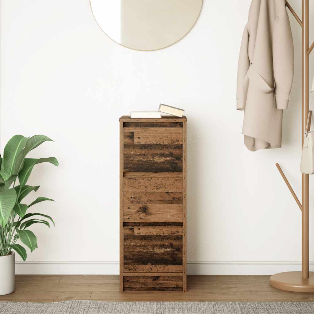 skænk 29,5x34x76 cm konstrueret træ antikt trælook