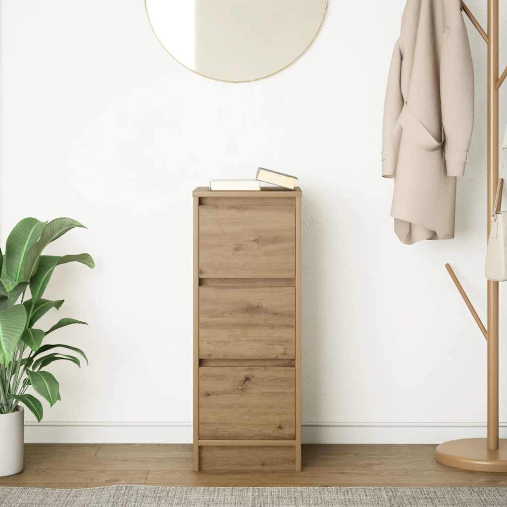 skænk 29,5x34x76 cm konstrueret træ kunsteg