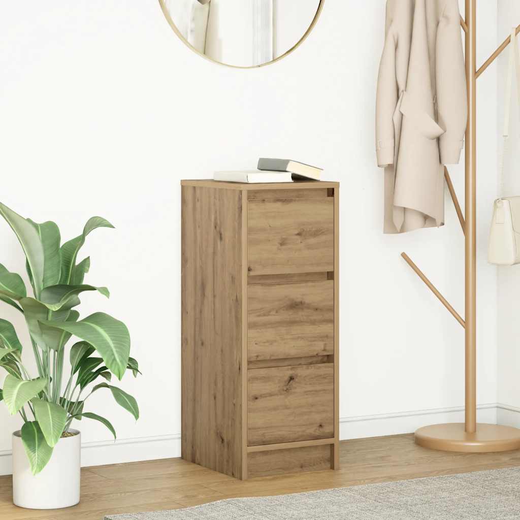 skænk 29,5x34x76 cm konstrueret træ kunsteg