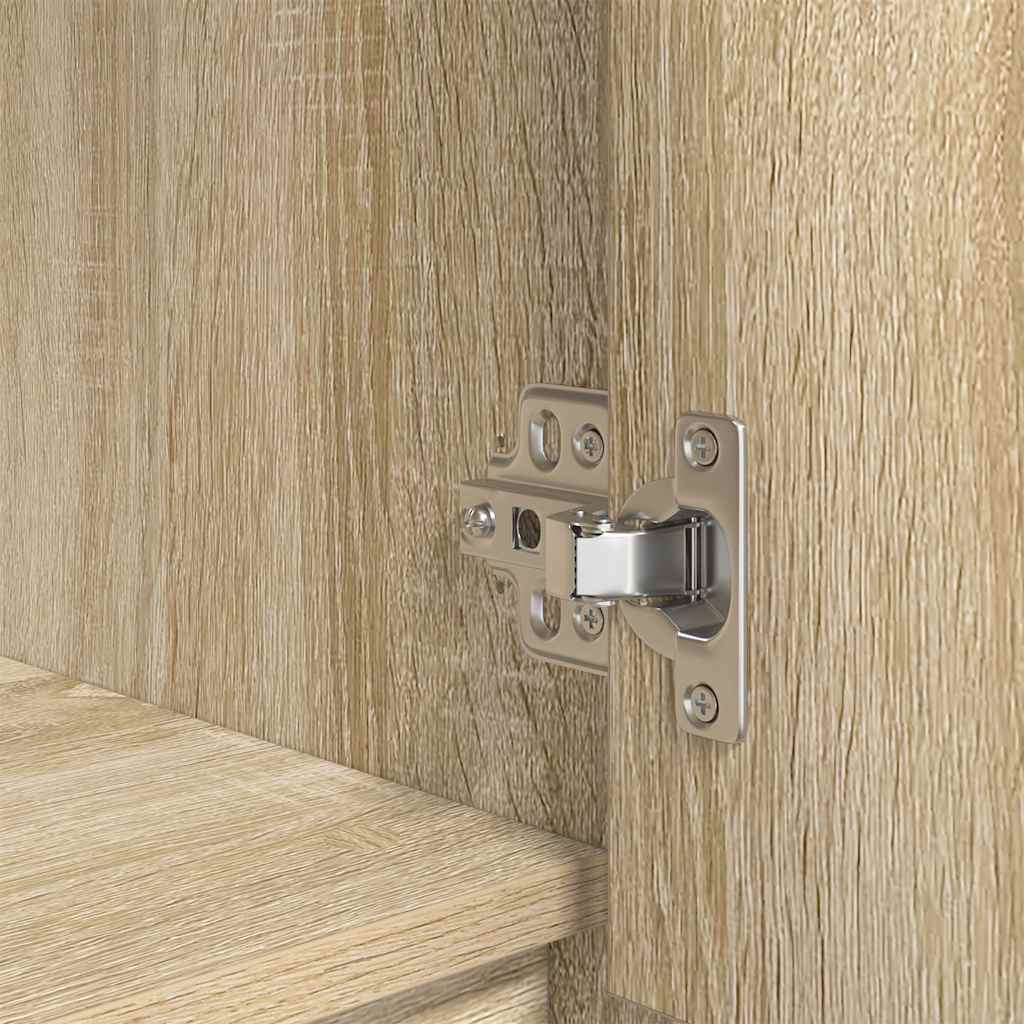 skab med skuffe 55,5x34x119,5 cm konstrueret træ sonoma-eg