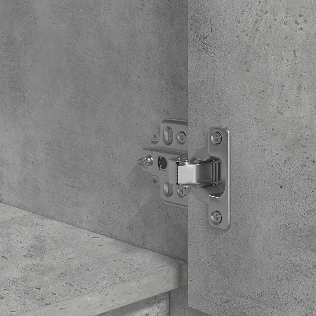 skab med skuffe 55,5x34x119,5 cm konstrueret træ betongrå