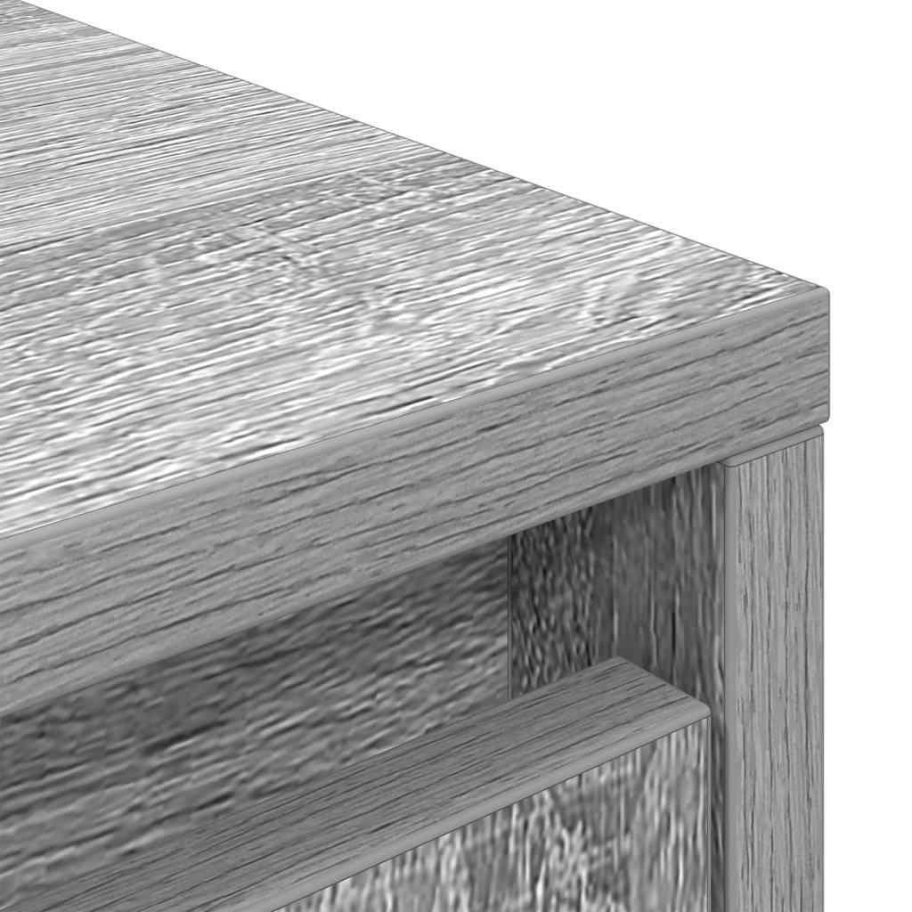 skab med skuffe 55,5x34x119,5 cm konstrueret træ grå sonoma-eg