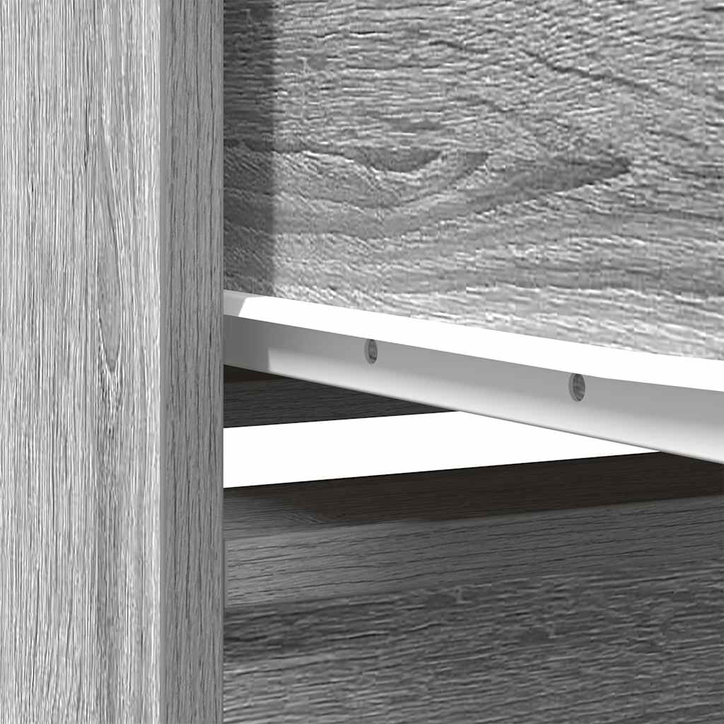 skab med skuffe 55,5x34x119,5 cm konstrueret træ grå sonoma-eg