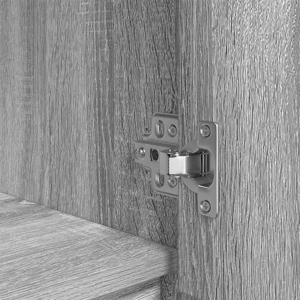 skab med skuffe 55,5x34x119,5 cm konstrueret træ grå sonoma-eg