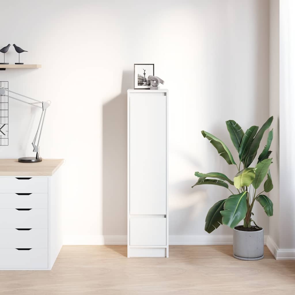 højskab 29,5x34x119,5 cm konstrueret træ hvid
