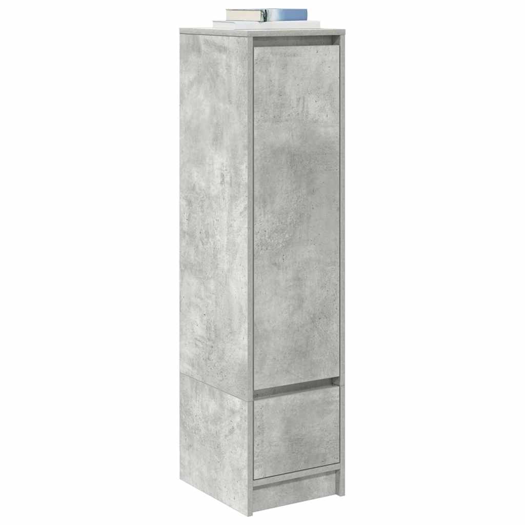 højskab 29,5x34x119,5 cm konstrueret træ betongrå
