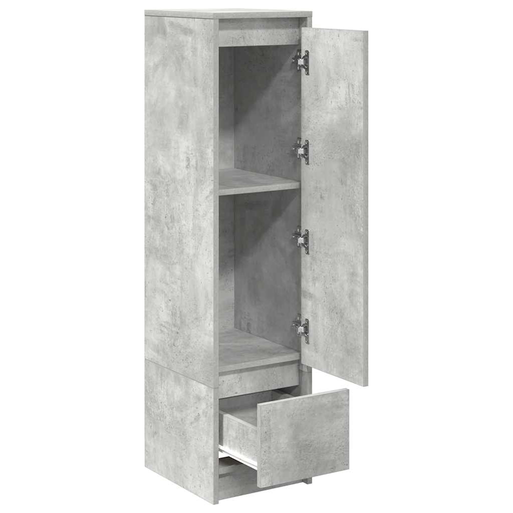 højskab 29,5x34x119,5 cm konstrueret træ betongrå