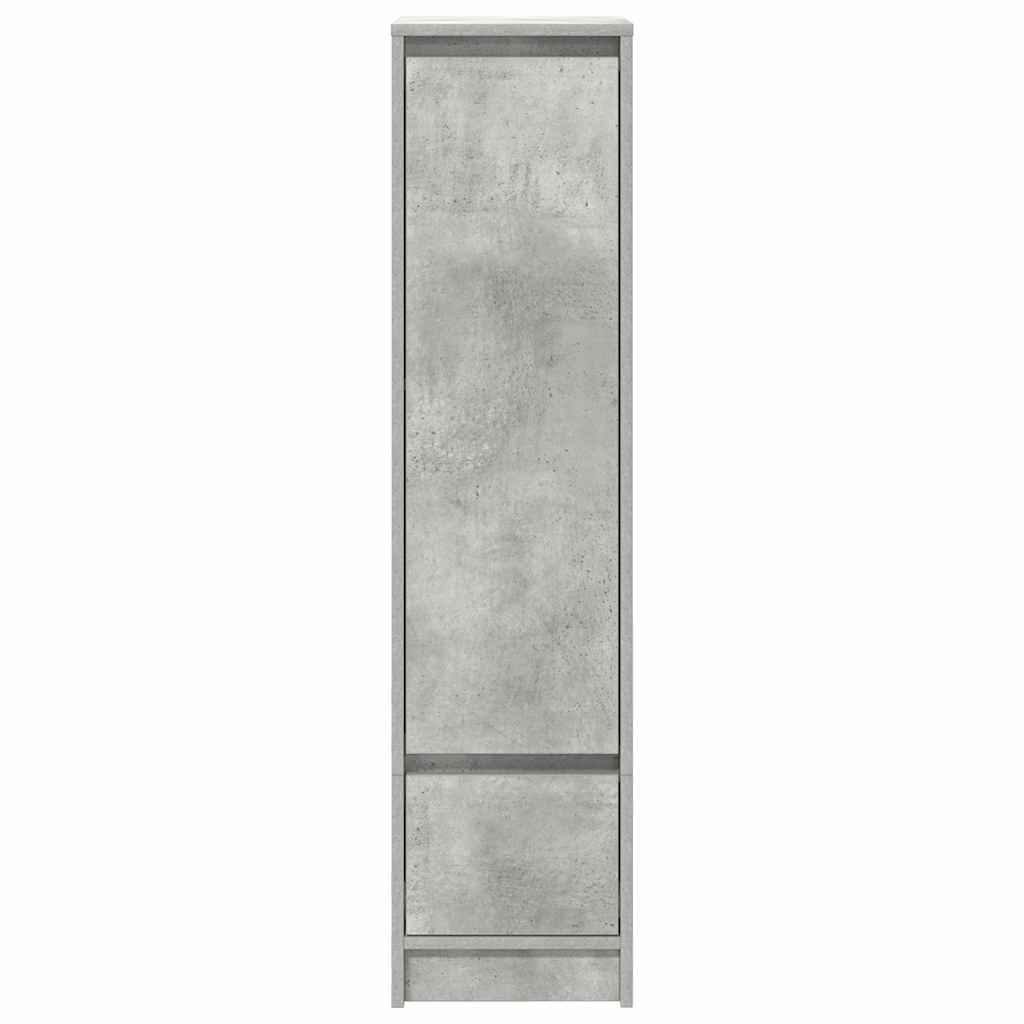 højskab 29,5x34x119,5 cm konstrueret træ betongrå
