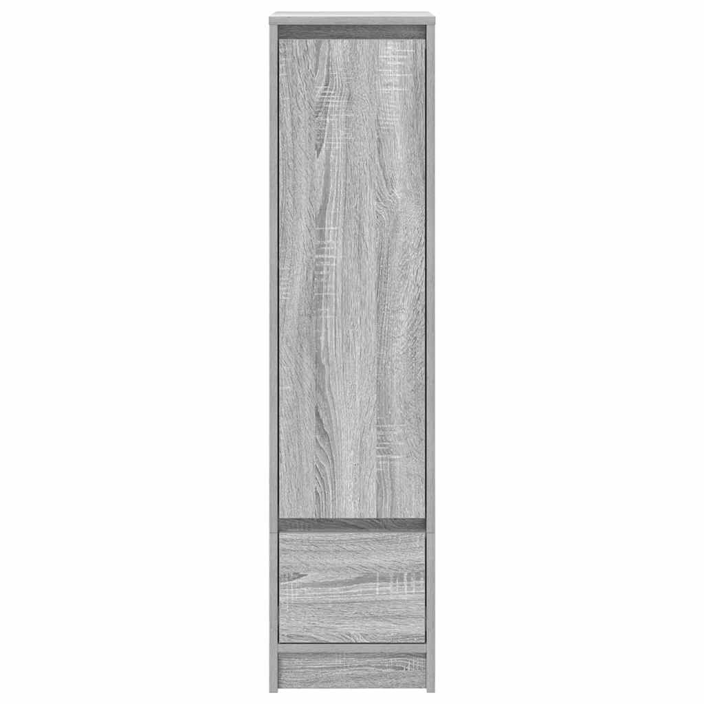 højskab 29,5x34x119,5 cm konstrueret træ grå sonoma-eg
