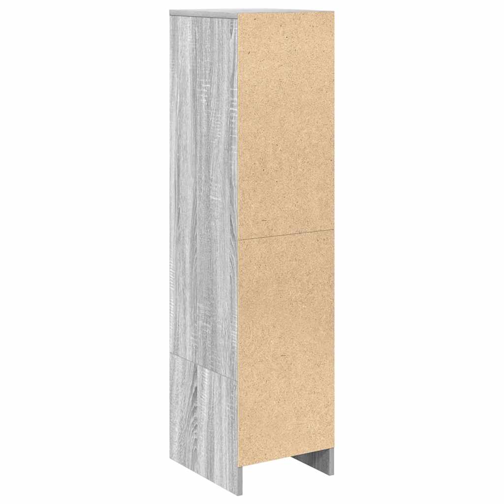 højskab 29,5x34x119,5 cm konstrueret træ grå sonoma-eg