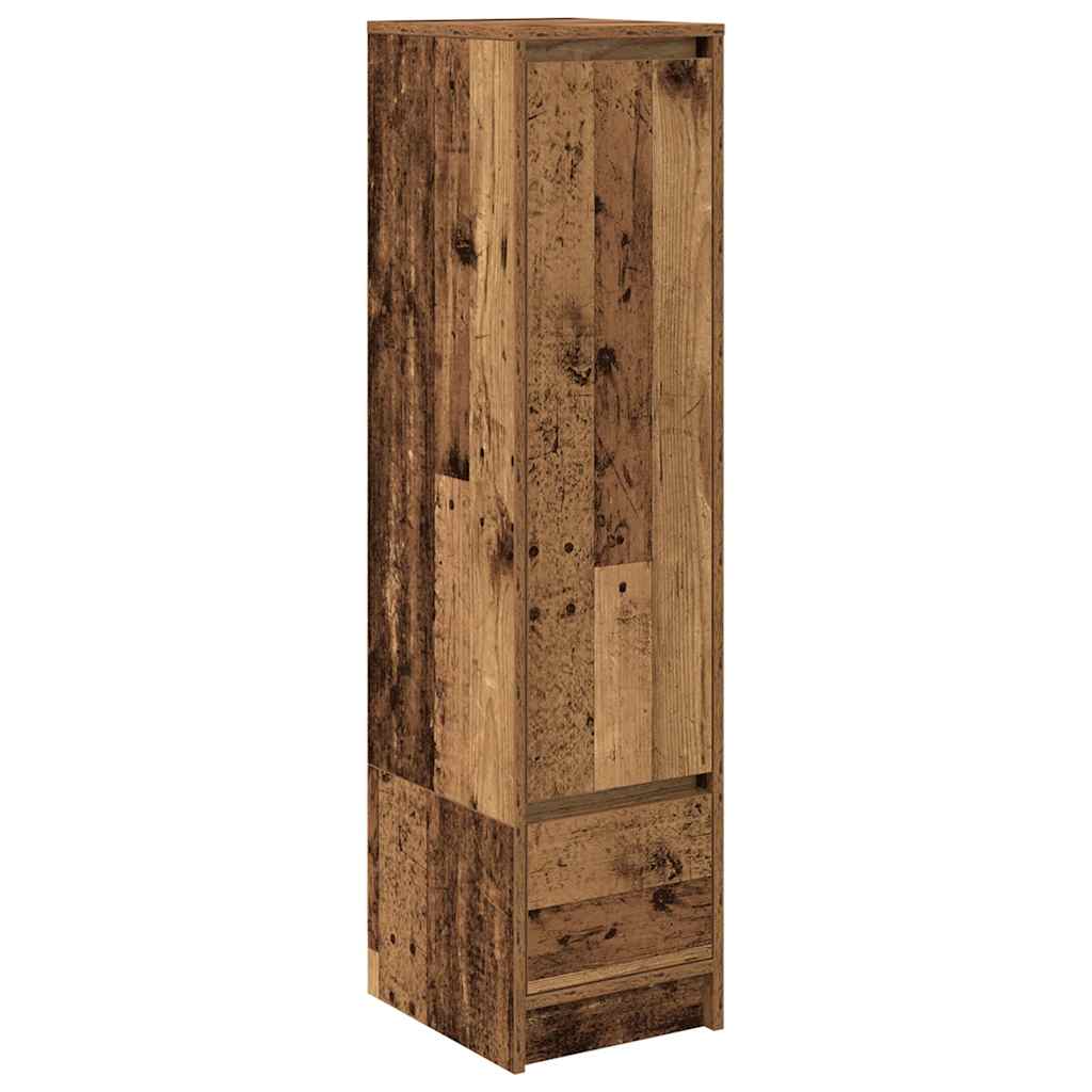 højskab 29,5x34x119,5 cm konstrueret træ antikt træ