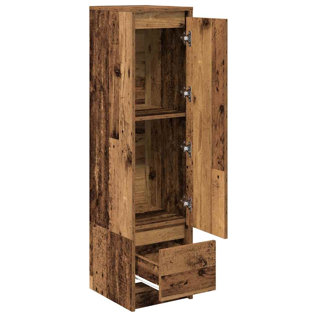 højskab 29,5x34x119,5 cm konstrueret træ antikt træ