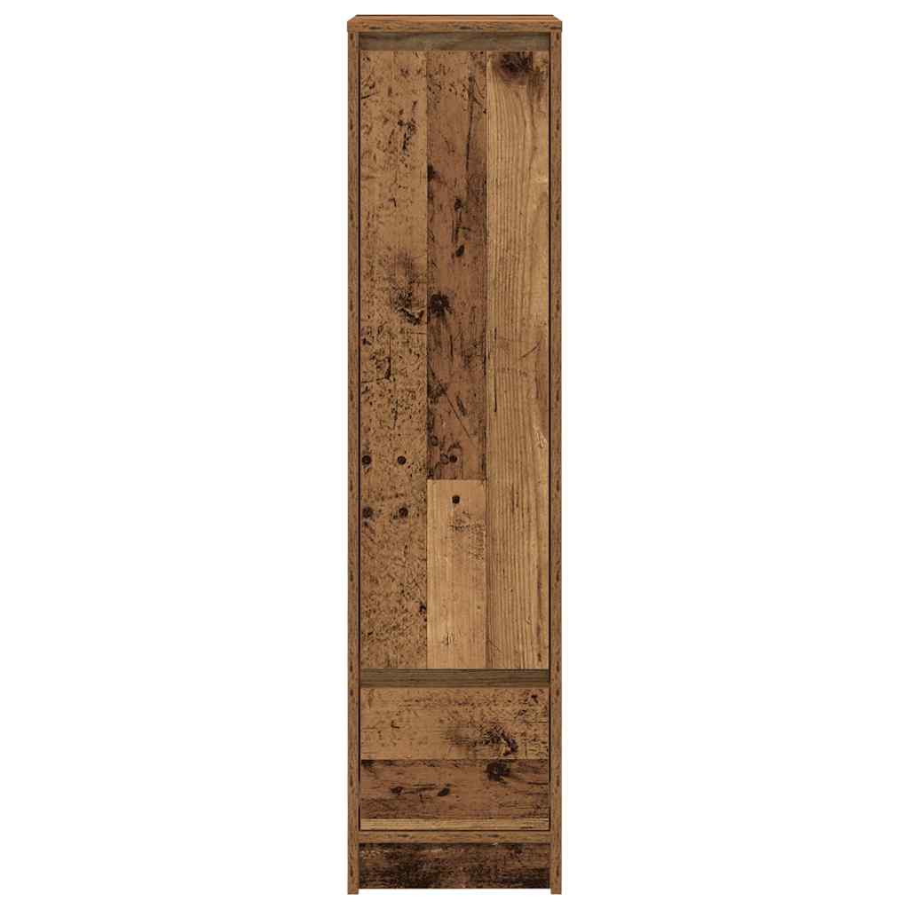 højskab 29,5x34x119,5 cm konstrueret træ antikt træ