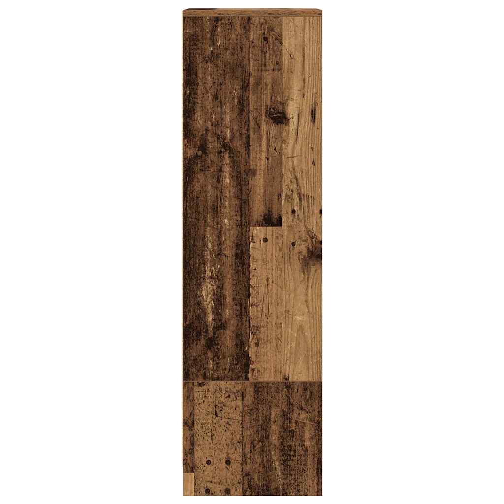 højskab 29,5x34x119,5 cm konstrueret træ antikt træ