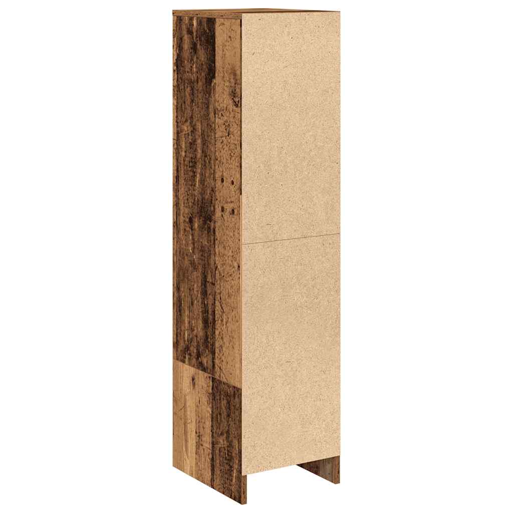 højskab 29,5x34x119,5 cm konstrueret træ antikt træ