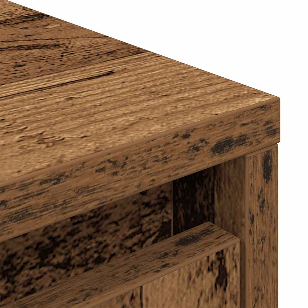 højskab 29,5x34x119,5 cm konstrueret træ antikt træ