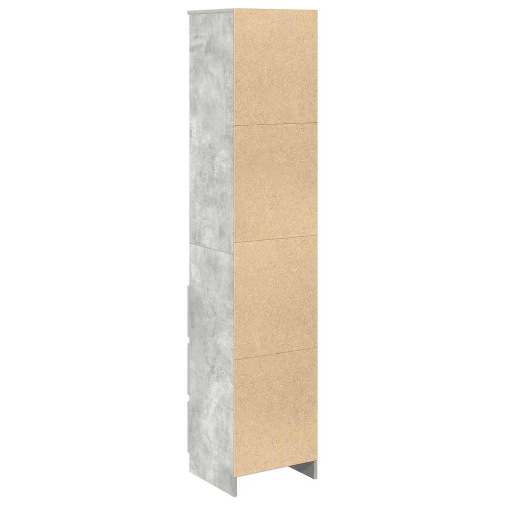 højskab 37,5x35x180 cm konstrueret træ betongrå