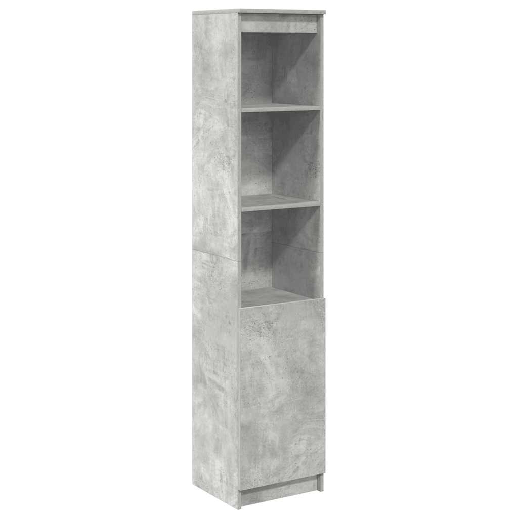 højskab 37,5x35x180 cm konstrueret træ betongrå