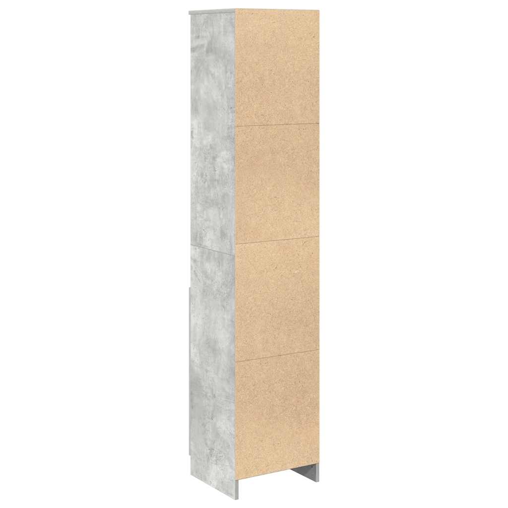 højskab 37,5x35x180 cm konstrueret træ betongrå