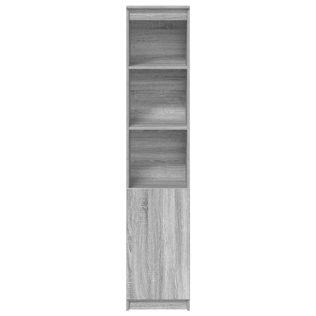 højskab 37,5x35x180 cm konstrueret træ grå sonoma-eg