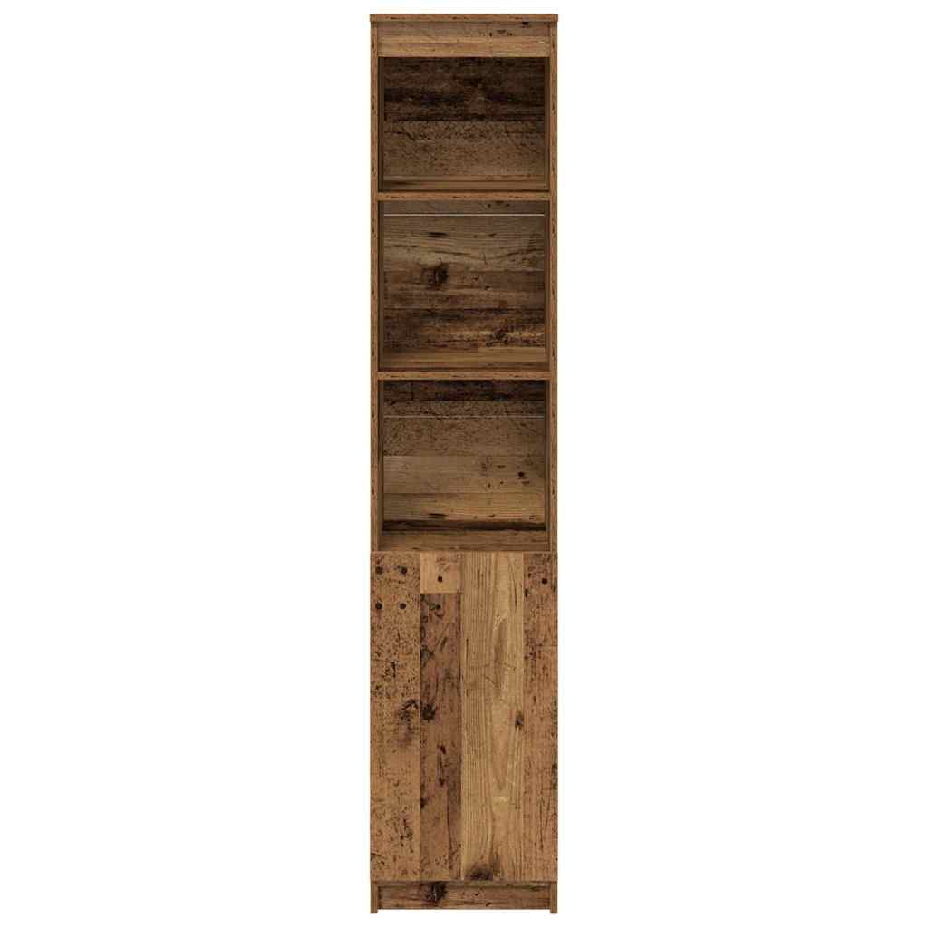 højskab 37,5x35x180 cm konstrueret træ antikt træ