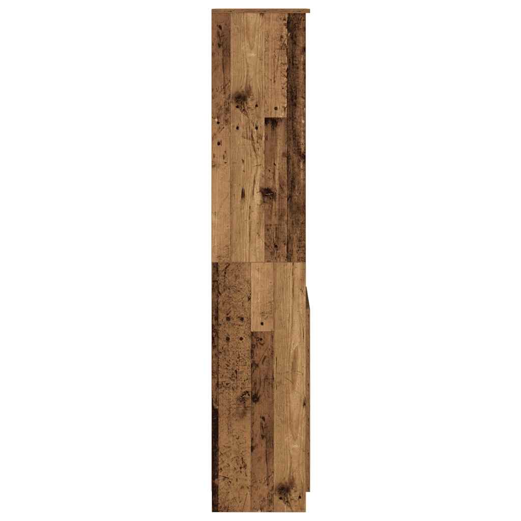 højskab 37,5x35x180 cm konstrueret træ antikt træ