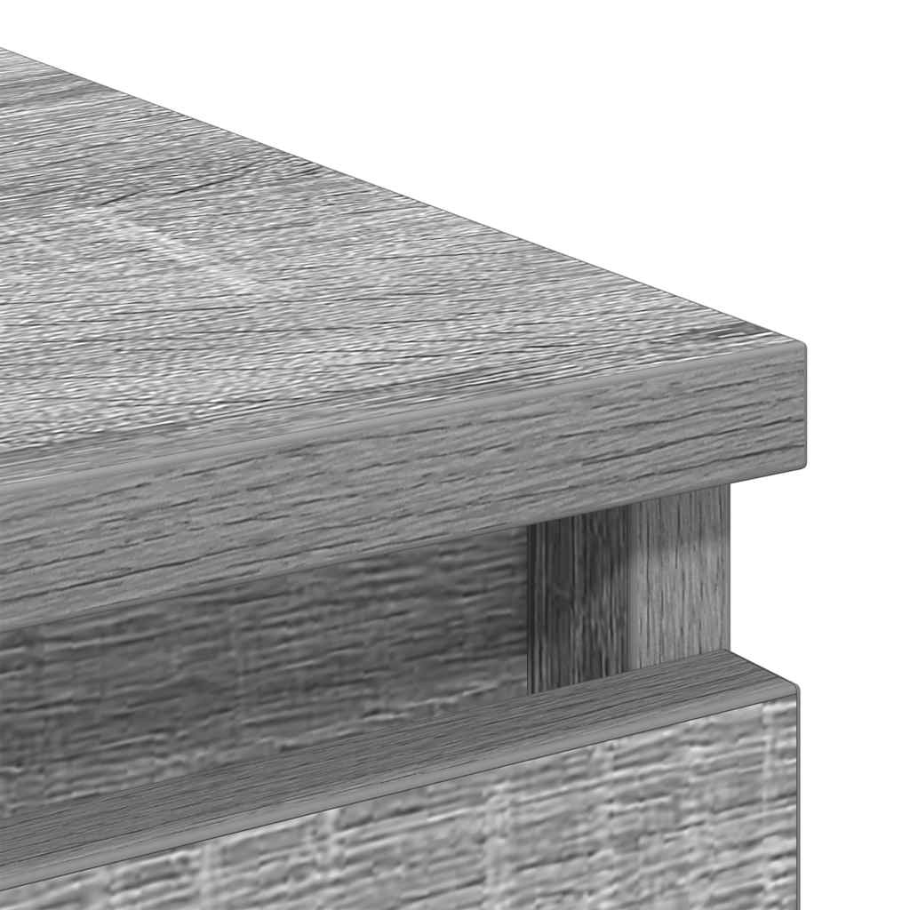 skænk 80x35x76 cm konstrueret træ grå sonoma-eg