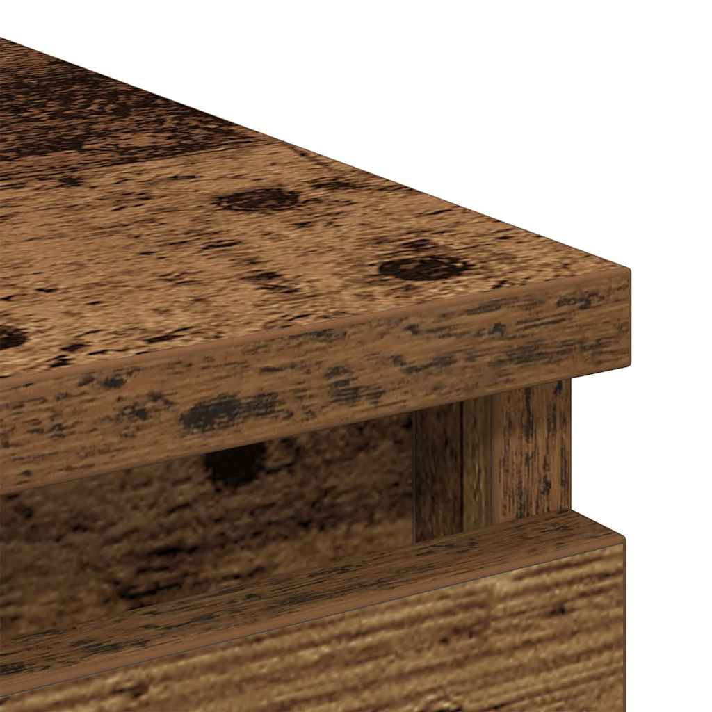 skænk 80x35x76 cm konstrueret træ antikt træ