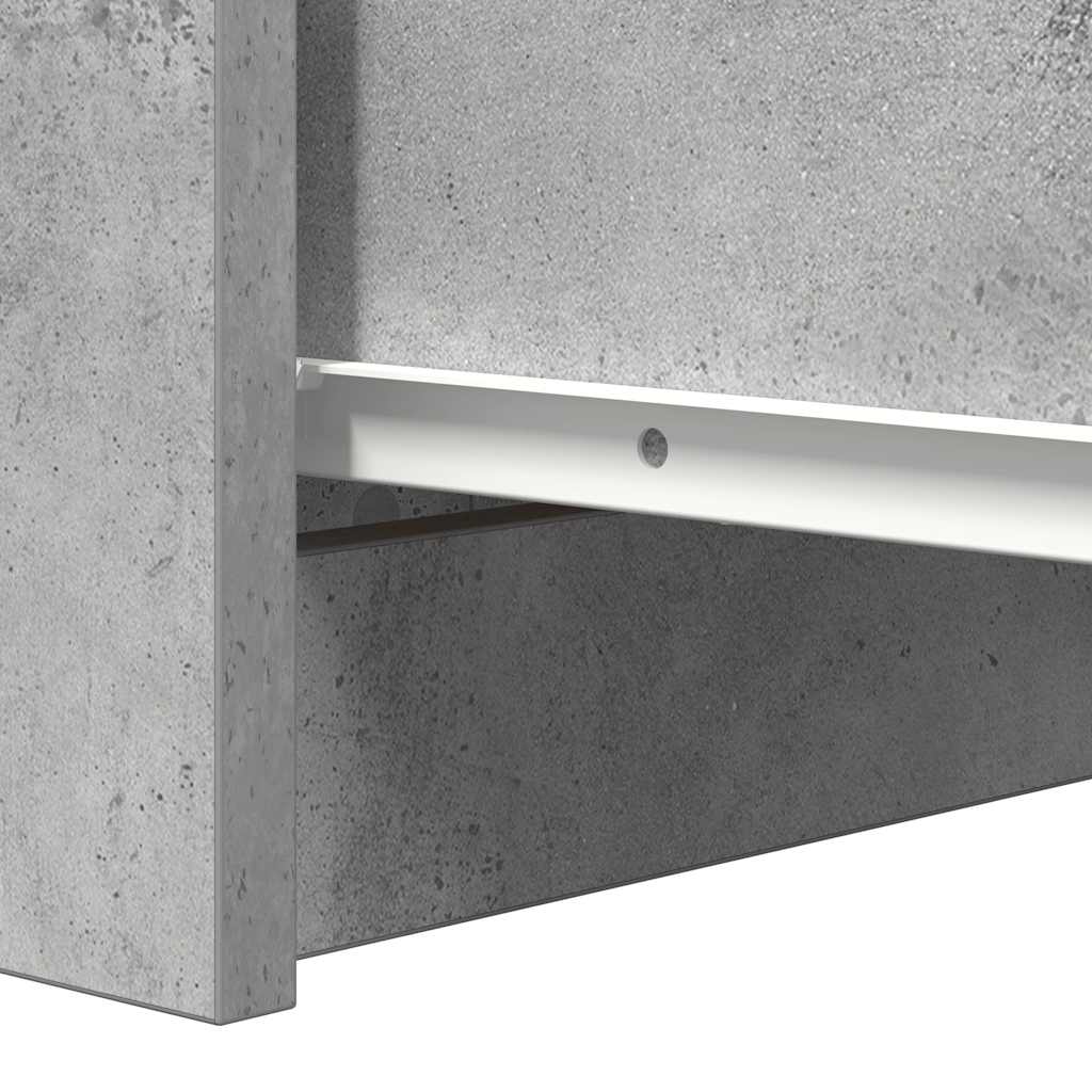 skænk med skuffer 37,5x35x99 cm konstrueret træ betongrå
