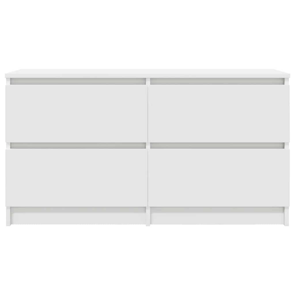 tv-bord 100x35x54 cm konstrueret træ hvid