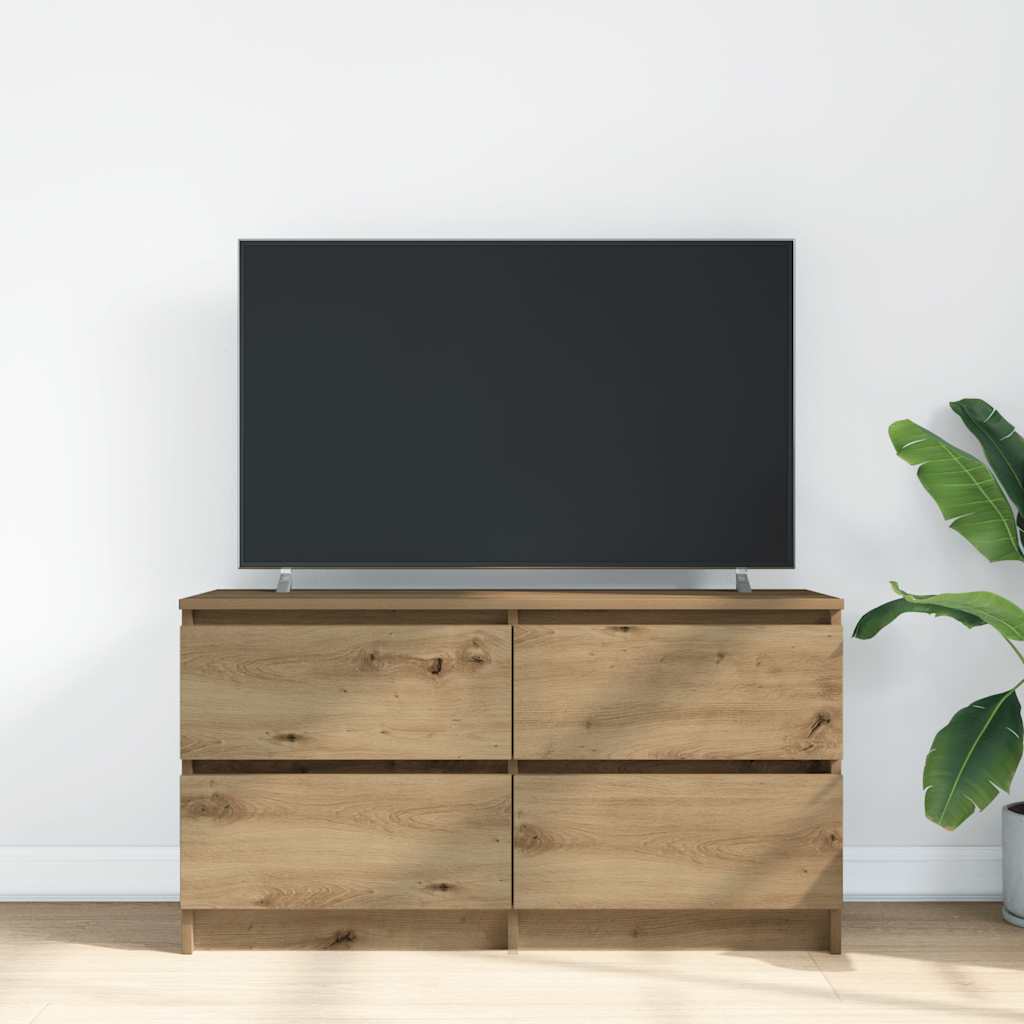 tv-bord 100x35x54 cm konstrueret træ kunsteg