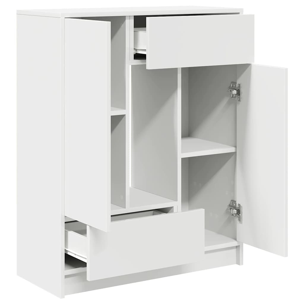 skænk med skuffer og låger 73x31x90 cm hvid
