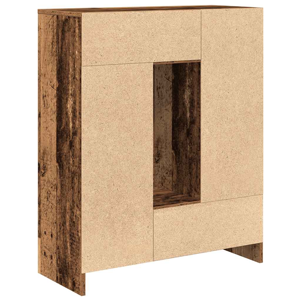 skænk med skuffer og låger 73x31x90 cm antikt træ